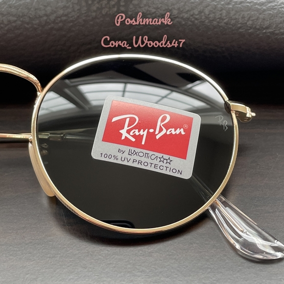 Ray-Ban Round Metal Green Lenses RB3447 Gold Frame Unisex New - Picture 5 of 16